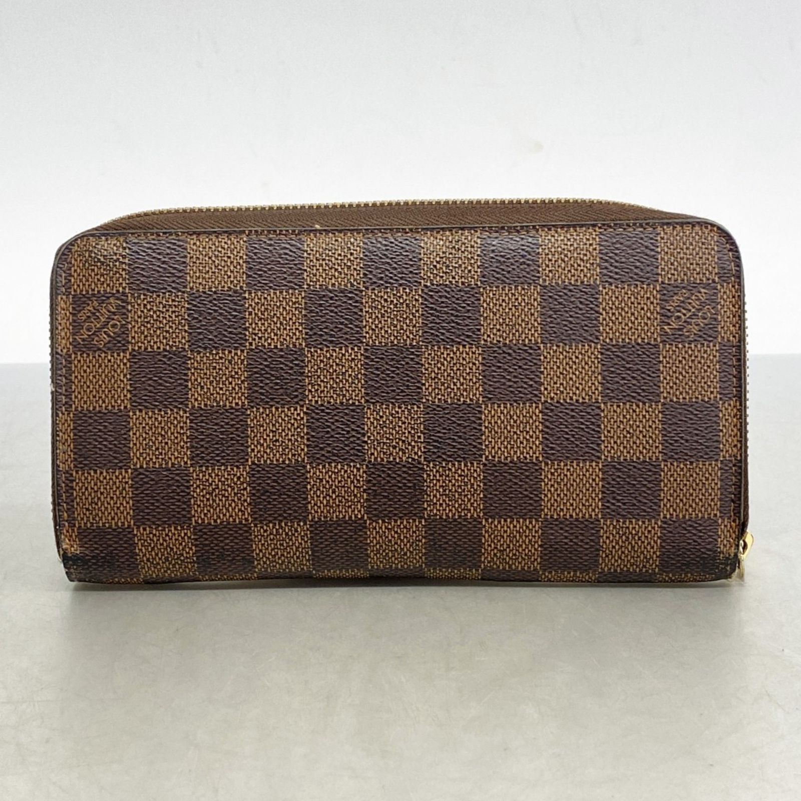 【美品】ルイヴィトン＊ダミエ エベヌ ジッピーウォレットN60015 LOUIS VUITTON ルイ・ヴィトン ダミエ・エベヌ ジッピー