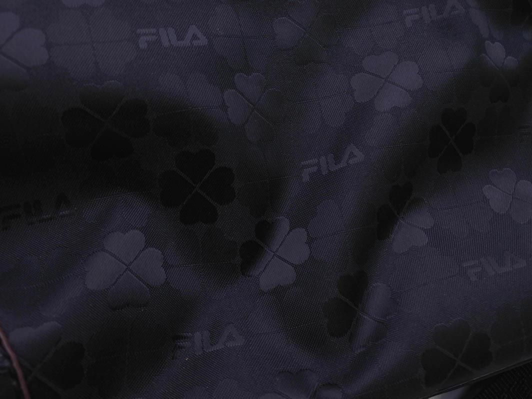 FILA フィラ クローバー柄 2WAY ショルダー トート バッグ 黒 ■■ レディース