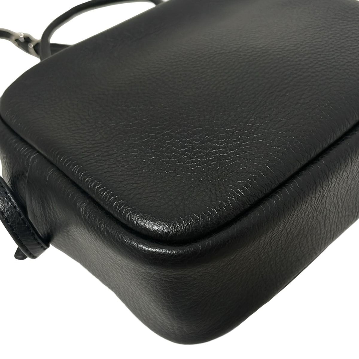 Aeta アエタ　黒　レザーショルダーバッグ Aeta アエタ SHOULDER POUCH ディアレザー ショルダーポーチ