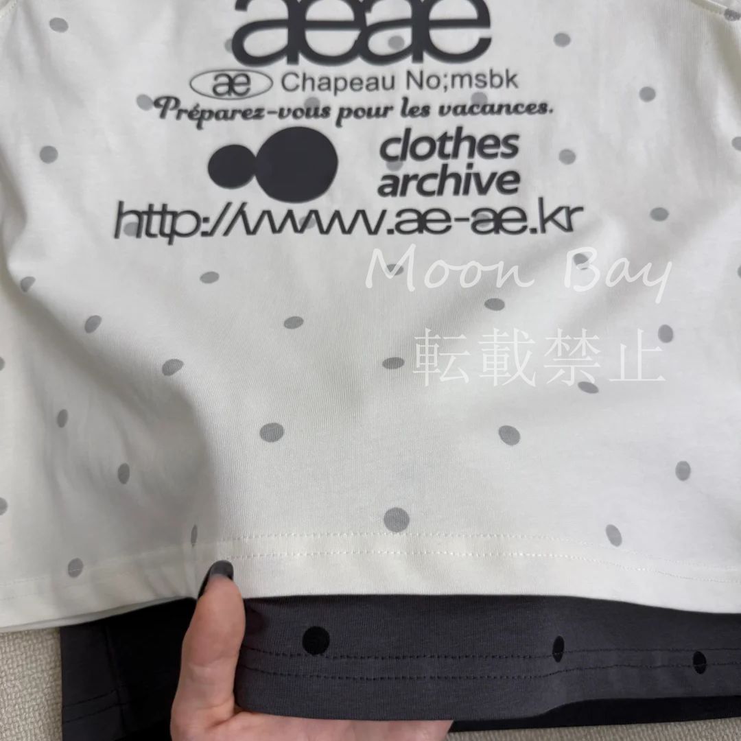 新品未使用 韓国 Y2K 人気 AEAE エーイーエーイー WEB LOGO DOT