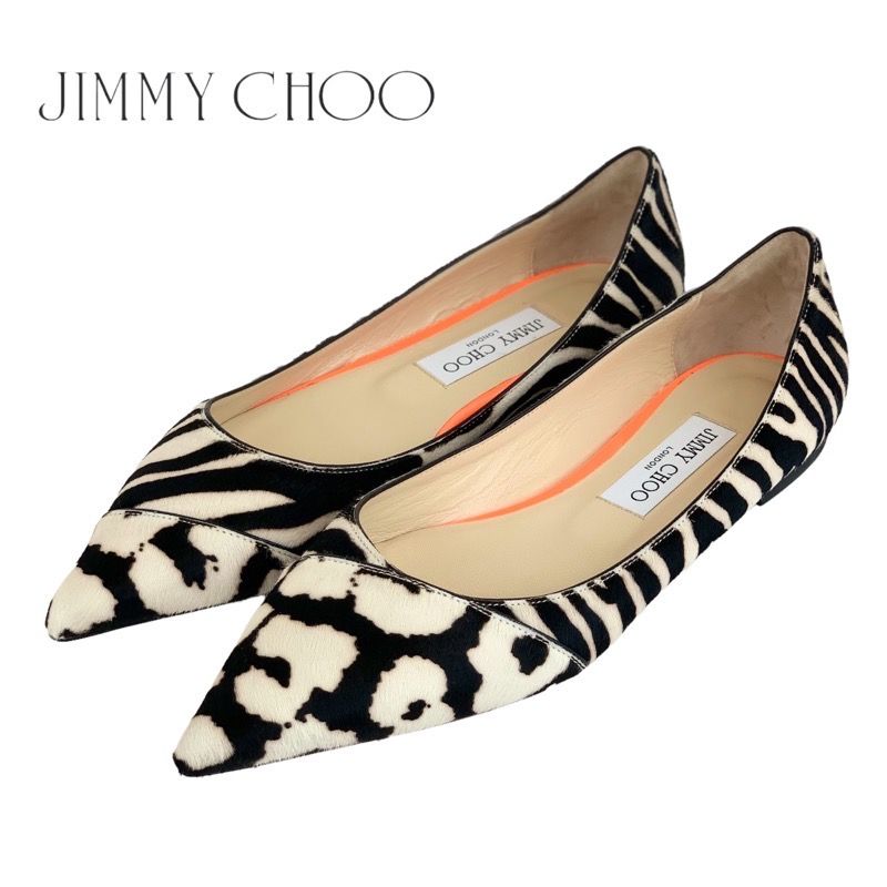 ジミーチュウ JIMMY CHOO フラットパンプス フラットシューズ 靴