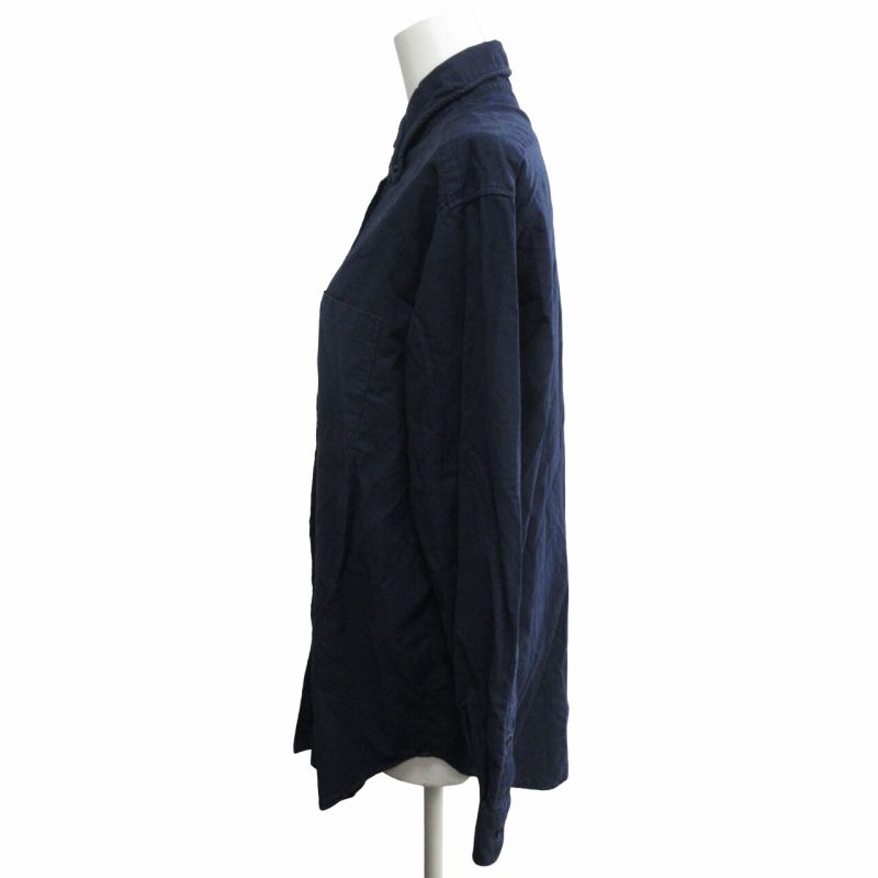 ミューズ ドゥーズィエム クラス MUSE  22SS OXFORD BD シャツ ボタンダウン 長袖 ブラウス 紺 ネイビー F フリーサイズ IBO70 ミューズ ドゥーズィエム クラス MUSE de Deuxieme Classe 22SS