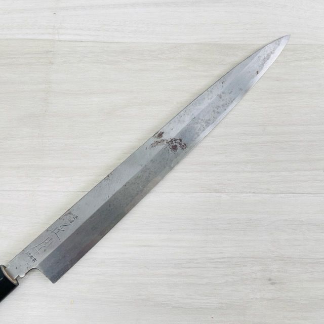 正本　柳刃包丁　　刃渡り32cm 刺身包丁 切付柳刃包丁 尺（刃渡り300mm）鏡面仕上げ 本刃付け