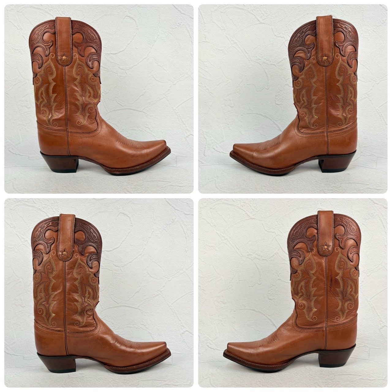 トニーラマ　ウエスタンブーツ　6.5 アメリカ製 Tony Lama トニーラマ 25.5 ウエスタンブーツ 6 刺繍