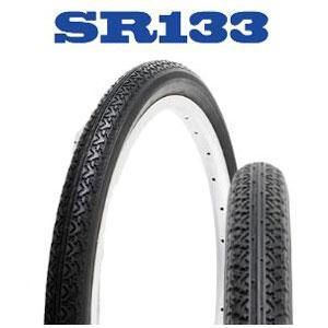 3営業日で発送 17258 スタンダードタイヤ SR133 タイヤ チューブペア巻 フラップ付 黒 18x1.75