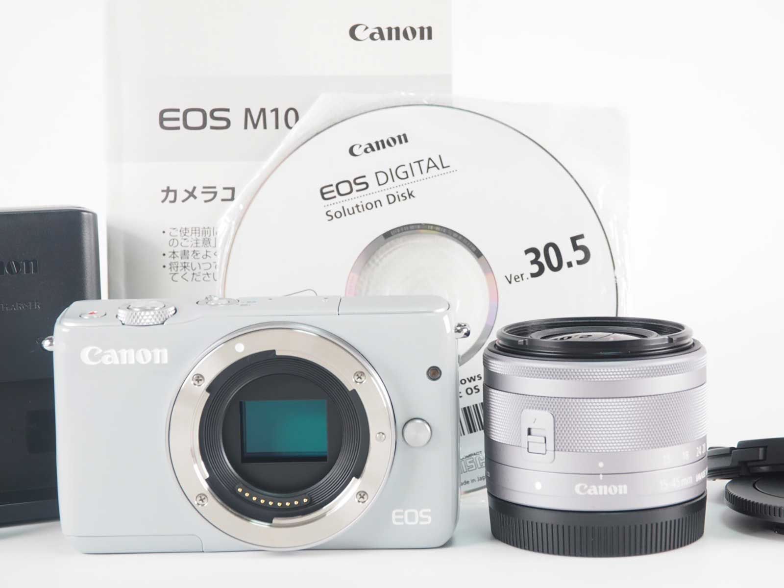 キャノン Canon EOS M10 18.0MP Mirrorless Digital Camera gray 15-45mm Lens Z4902A