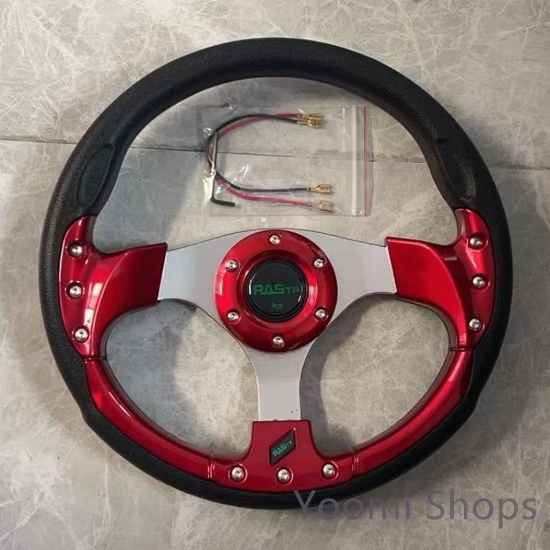 【新品未使用】RASTP ステアリング ハンドル本体 PU フラットデザイン 13インチ325MMレース race カスタム ゴーカート