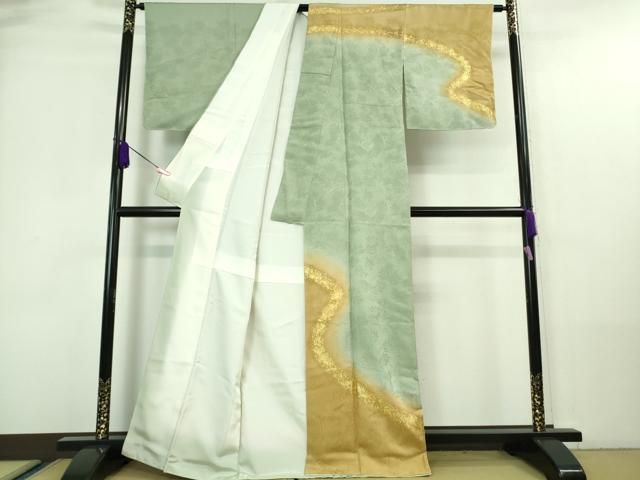 平和屋着物□極上 皇室献上作家 北出与三郎 訪問着 松葉地紋 暈し染め  