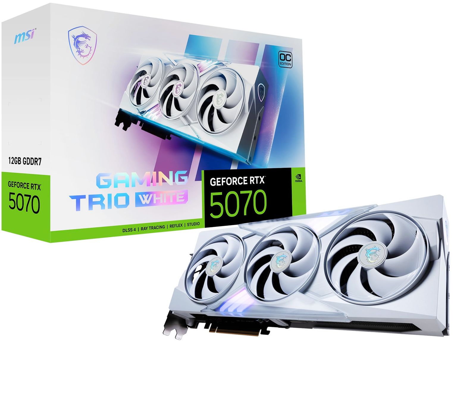 MSI GeForce RTX 5070 12G GAMING TRIO OC WHITE グラフィックスボード VD9067 1 RTX 5070 GAMING WHITE 3連ファン