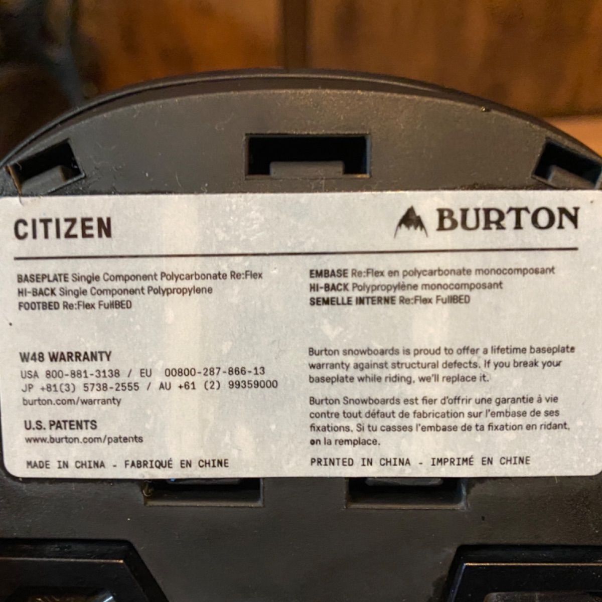 雪山野郎様専用 BURTON CITIZEN ビンディング - メルカリ