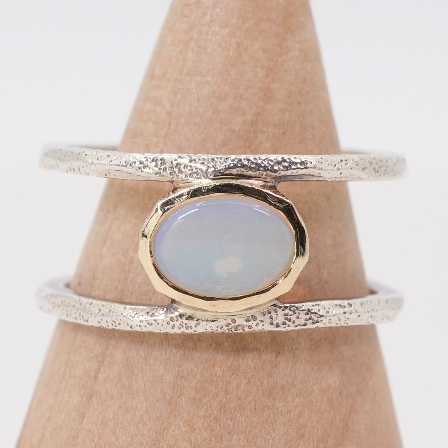 アガット シルバー×K10 オパール テクスチャー リング/24-3940S - メルカリ 