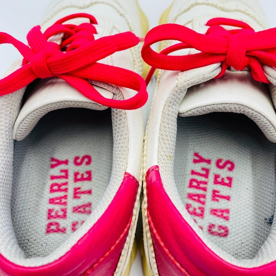 PEARLY GATESゴルフシューズ バイカラー レースアップ 23.5cm パーリー