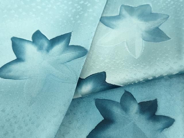 平和屋着物▽上質な小紋 単衣 地紋起こし 草花文 暈し染め