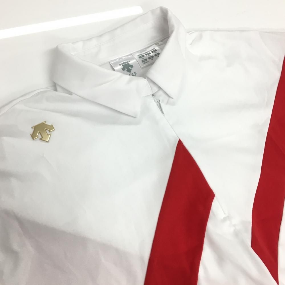 DESCENTE GOLF 長袖ポロシャツ L 赤/黒 スカートM 長袖ポロシャツ