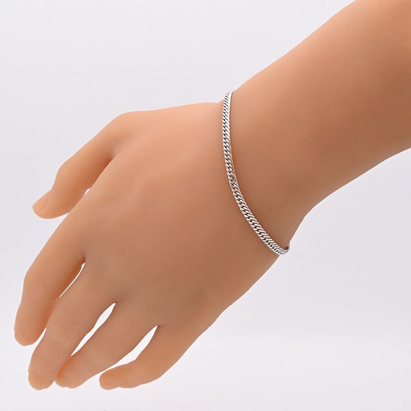 PT850(プラチナ) 喜平ブレスレット 6面カットダブル 11.0g 20cm 新品 