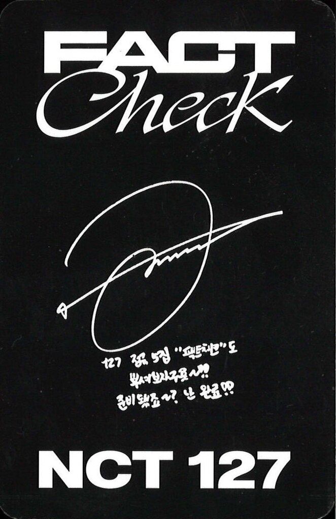 NCT127 factcheck weverse live 特典 マーク NCT127 factcheck weverse live 特典 マーク NCT127 HANDWRITING