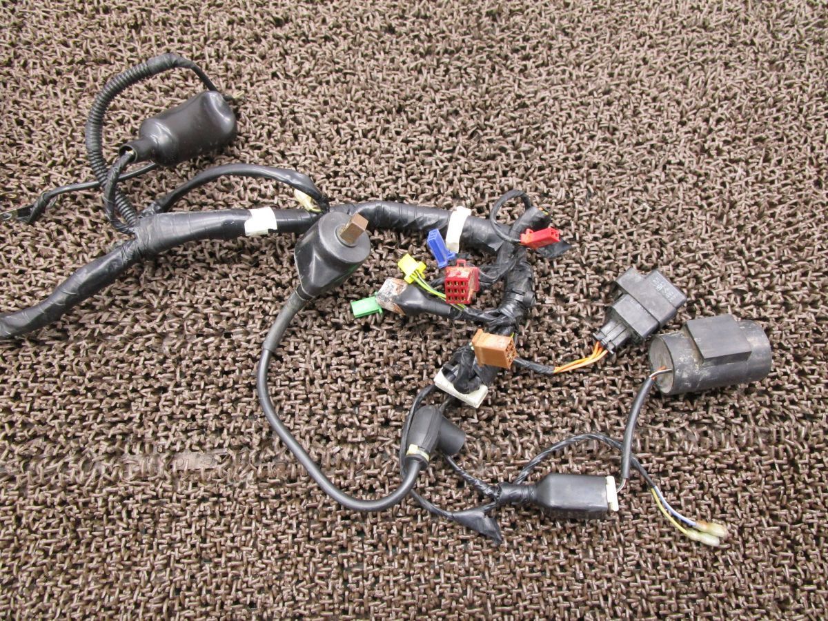 KDX220SR メインハーネス イグニッションコイル △A6898 コンデンサー DX220B カワサキ プラグキャップ キャブ車