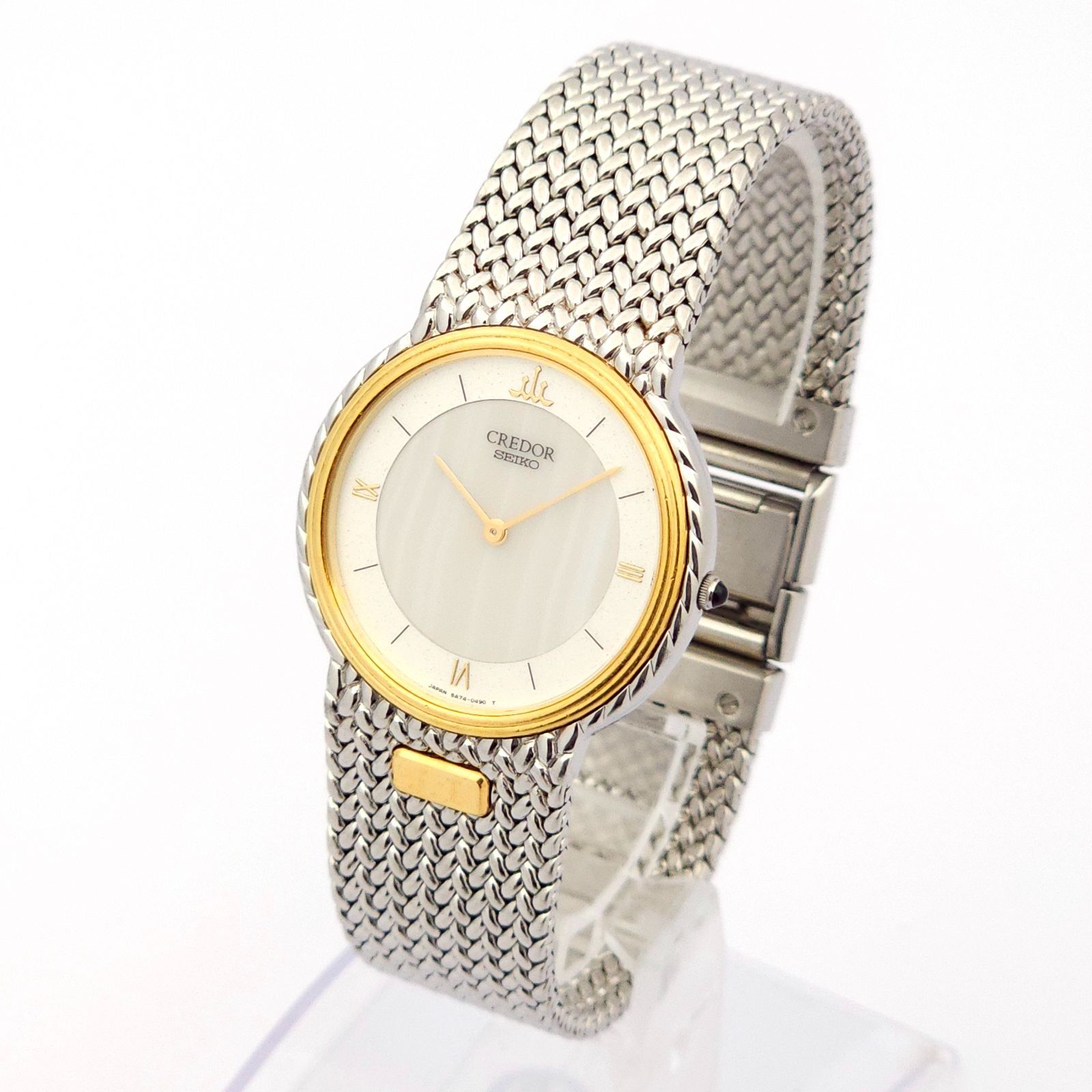 セイコー SEIKO 5A74-0240 クォーツ 18KTベゼル 腕時計 店舗受取可 セイコー SEIKO 5A74-0240 クォーツ 18KTベゼル 腕時計 店舗受取可