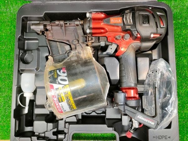 ◎MAX 高圧コイルネイラ HN-90N6 D -R マイスターレッド HN91148 エア漏れも送り不良もなし 動作 済みです