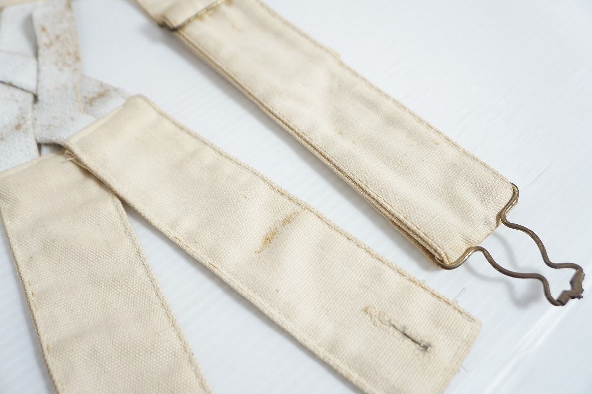 50 s OSHKOSH オシュコシュ サスペンダー ベルト ヴィンテージ ビンテージ ベージュ 生成り 925 P 2