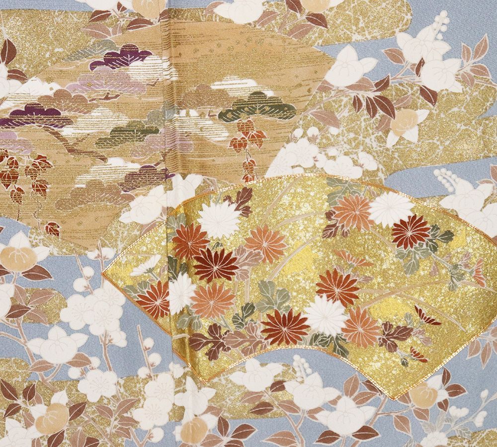 【送料無料】色留袖★正絹★竹屋町刺繍松竹梅　ki23210【美品】小柄な方にいかがですか。