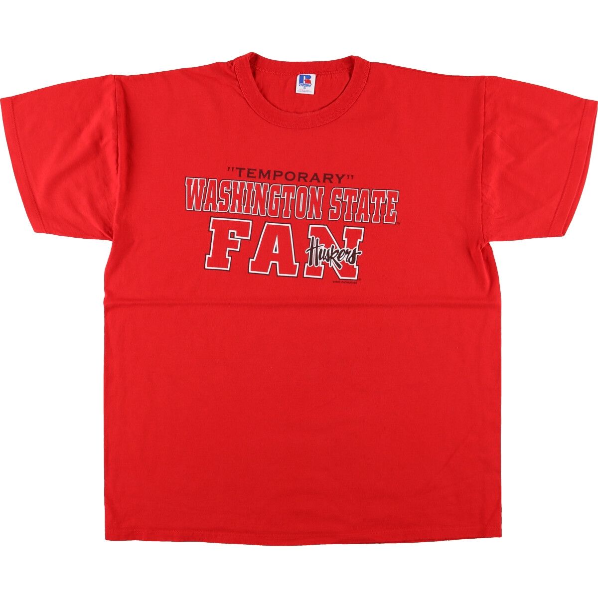 古着 90年代 ラッセル Russell WASHINTON STATE FAN カレッジTシャツ USA製 メンズXL相当 ヴィンテージ/eaa439109
