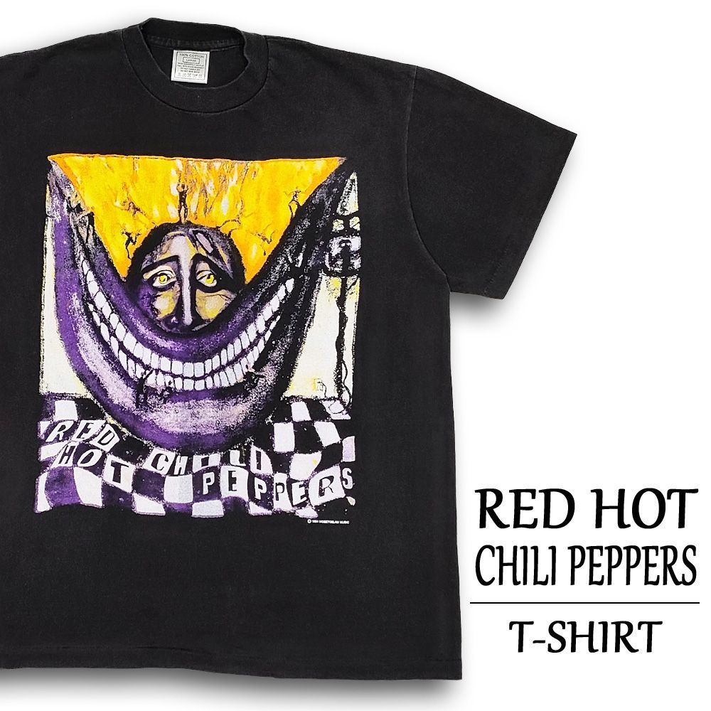 レッドホットチリペッパーズ Tシャツ 半袖 BIG SMILE RED HOT CHILI PEPPERS ブラック サイズ：メンズ L 1994  FOREIGN TOUR バンドTシャツ ロックTシャツ 大きいサイズ 【新品】 - メルカリ