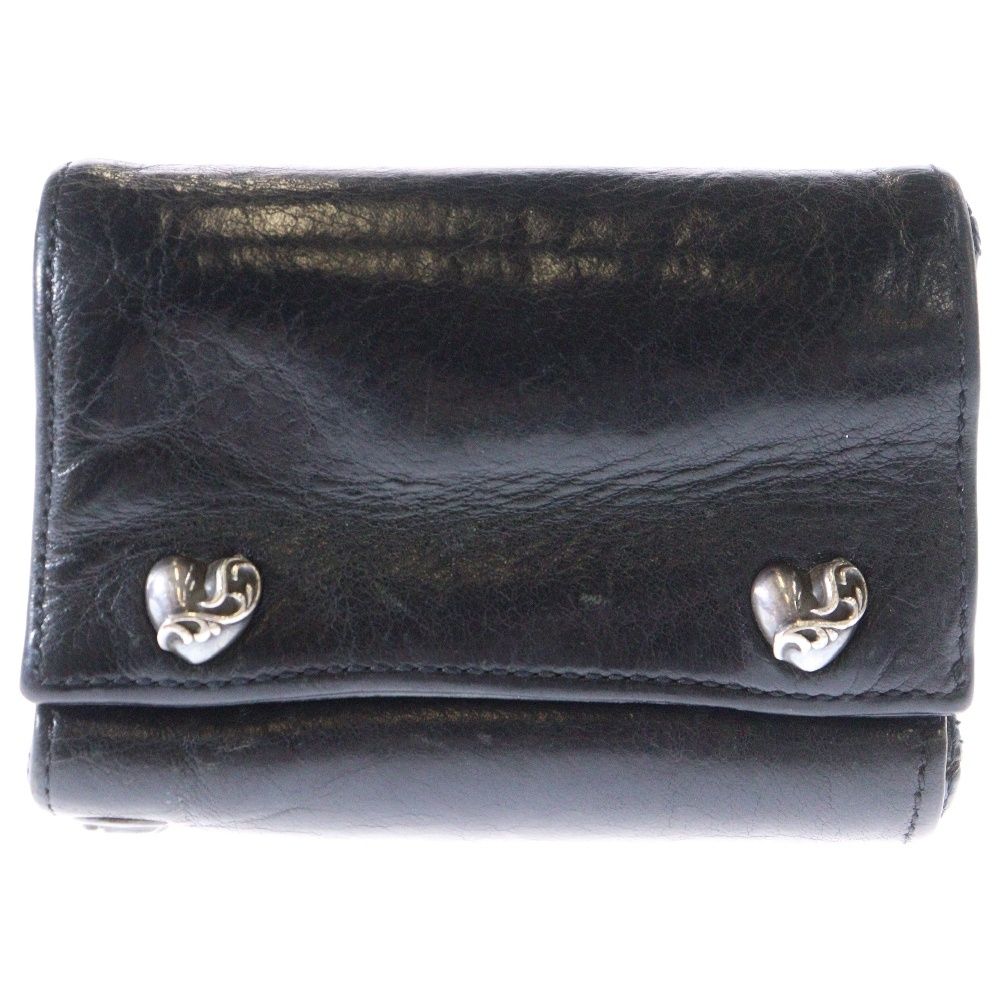 CHROME HEARTS クロムハーツ 3FOLD 3フォールド レザーウォレット 財布 ブラック BCA364