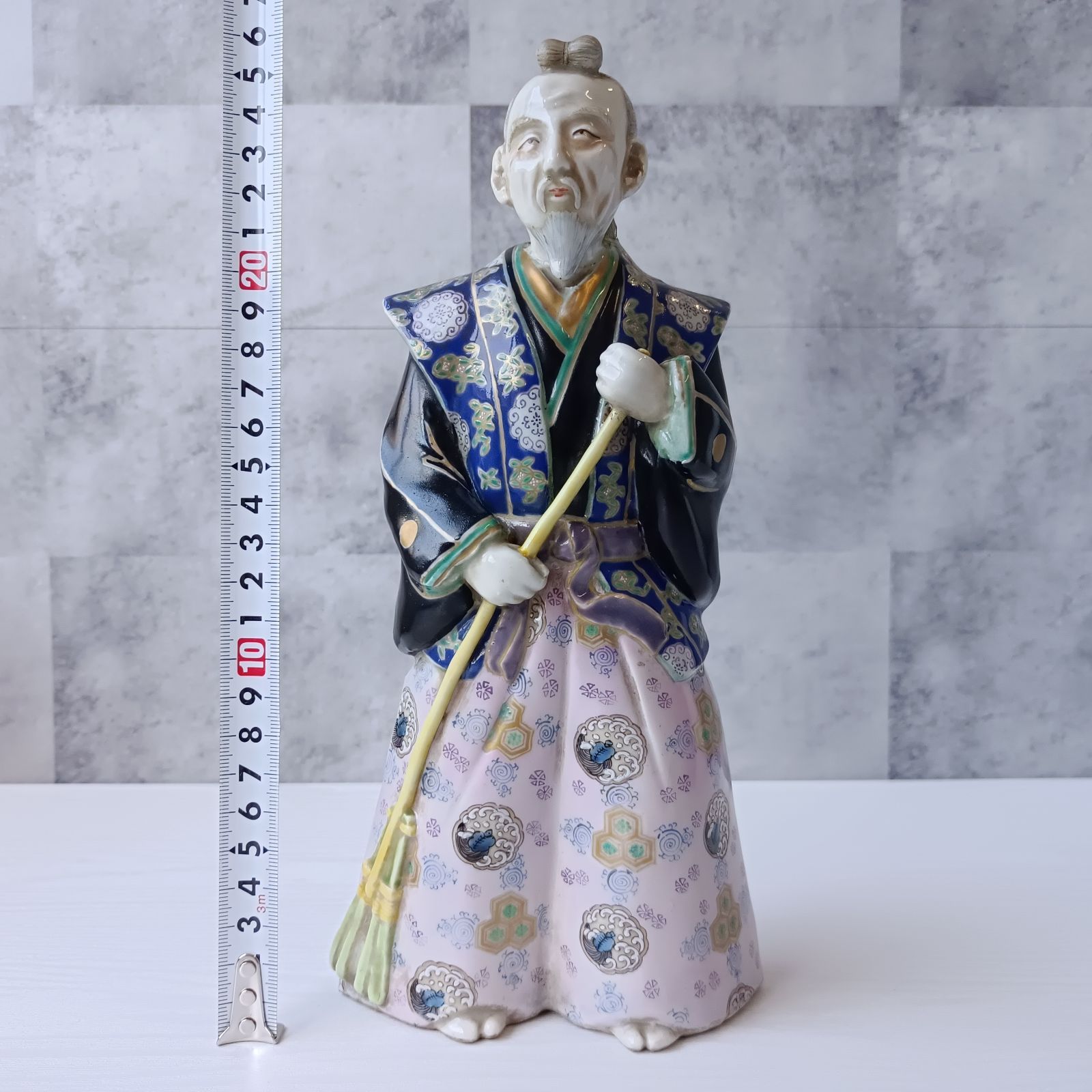 高砂人形 翁 老人 おじいさん 陶器 置物 長寿 開運 財運 魔除け 縁起物 