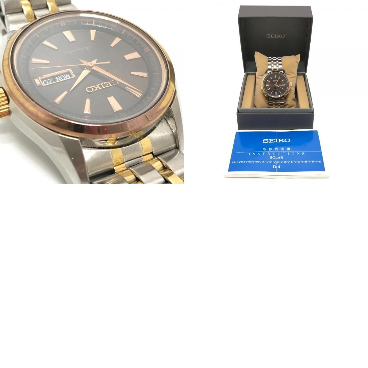 SEIKO セイコー 腕時計 プレザージュ 4R36-03H0 SS/GP シルバー - メルカリ 