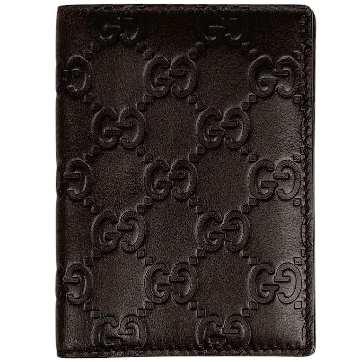 グッチ GUCCI グッチシマ カードケース パスケース 名刺入れ シグネチャー カードケース シマレザー ブラウン 146230 メンズ