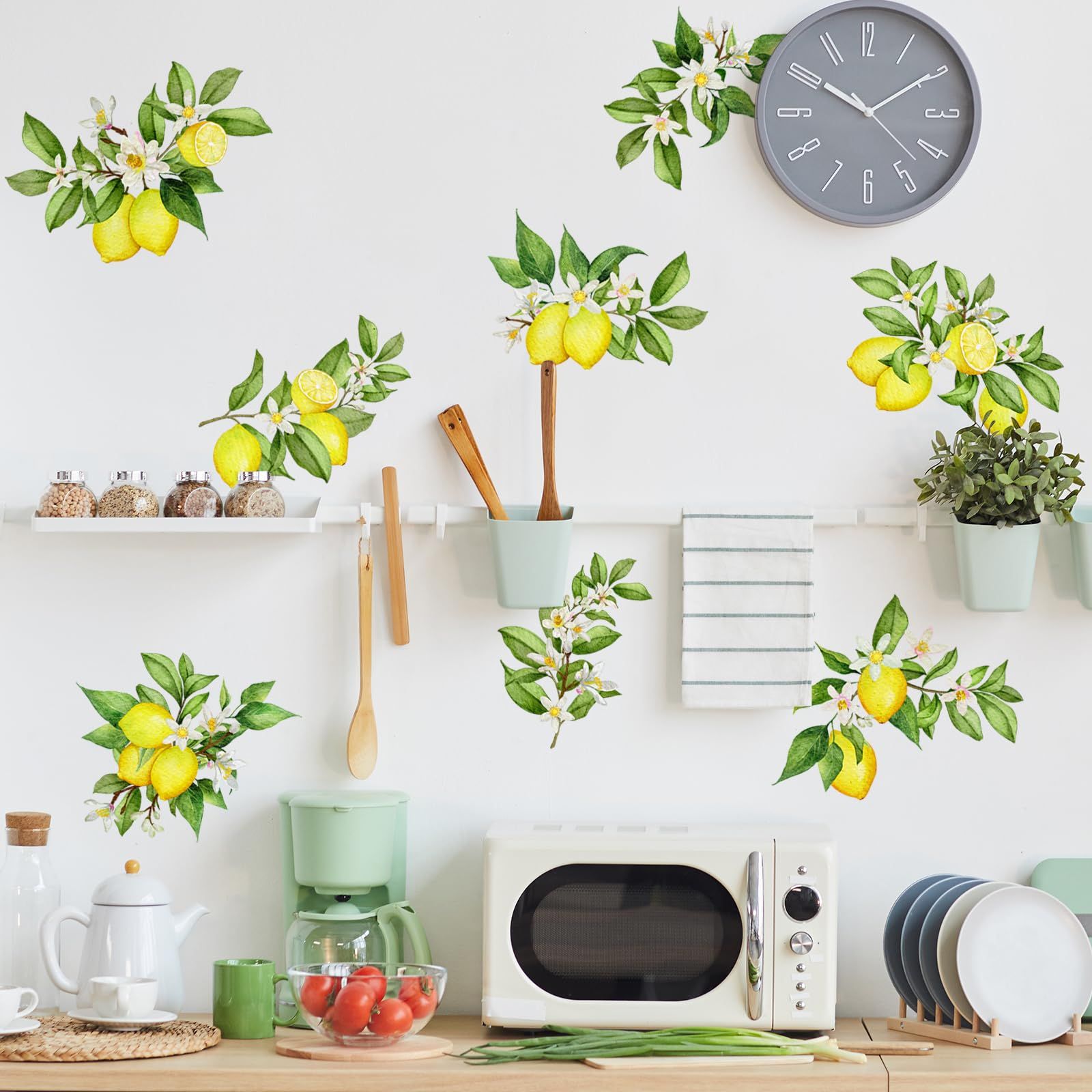 新着商品 果物 レモン 葉 剥がせる 植物 北欧 ウォールステッカー おしゃれ 不二玩家