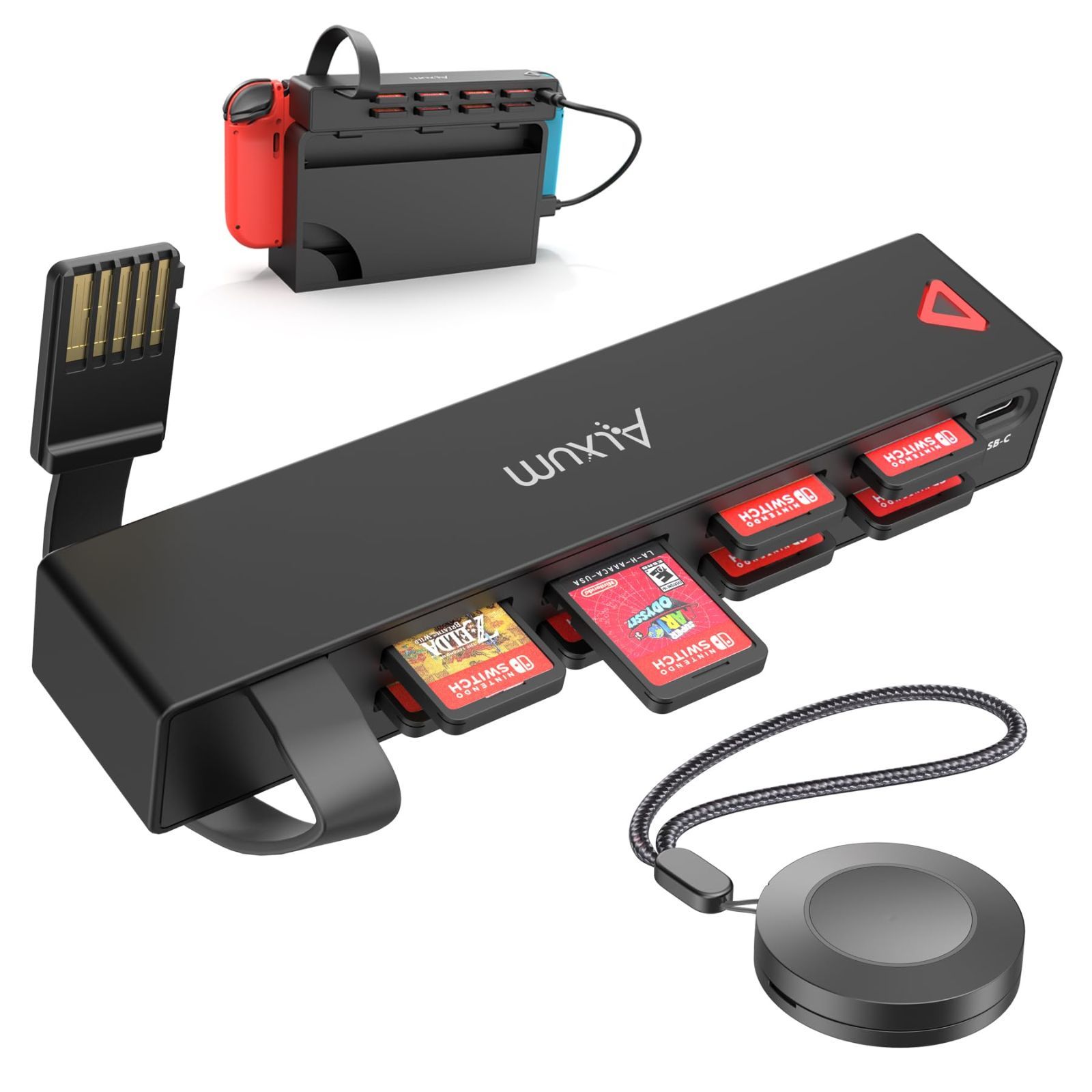 【特価商品】カードケース ソフトケース switch 多機能 Switch 8-in-1 ゲームスイッチャー 複数のスイッチゲームリーダー 切り替え器 Nintendo Switch/Switch Switchカードリーダー OLED対応 スイッチゲームカード