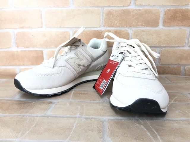 【】 New Balance ニューバランス U574OF2 スニーカー ホワイトベージュ US8 111424561