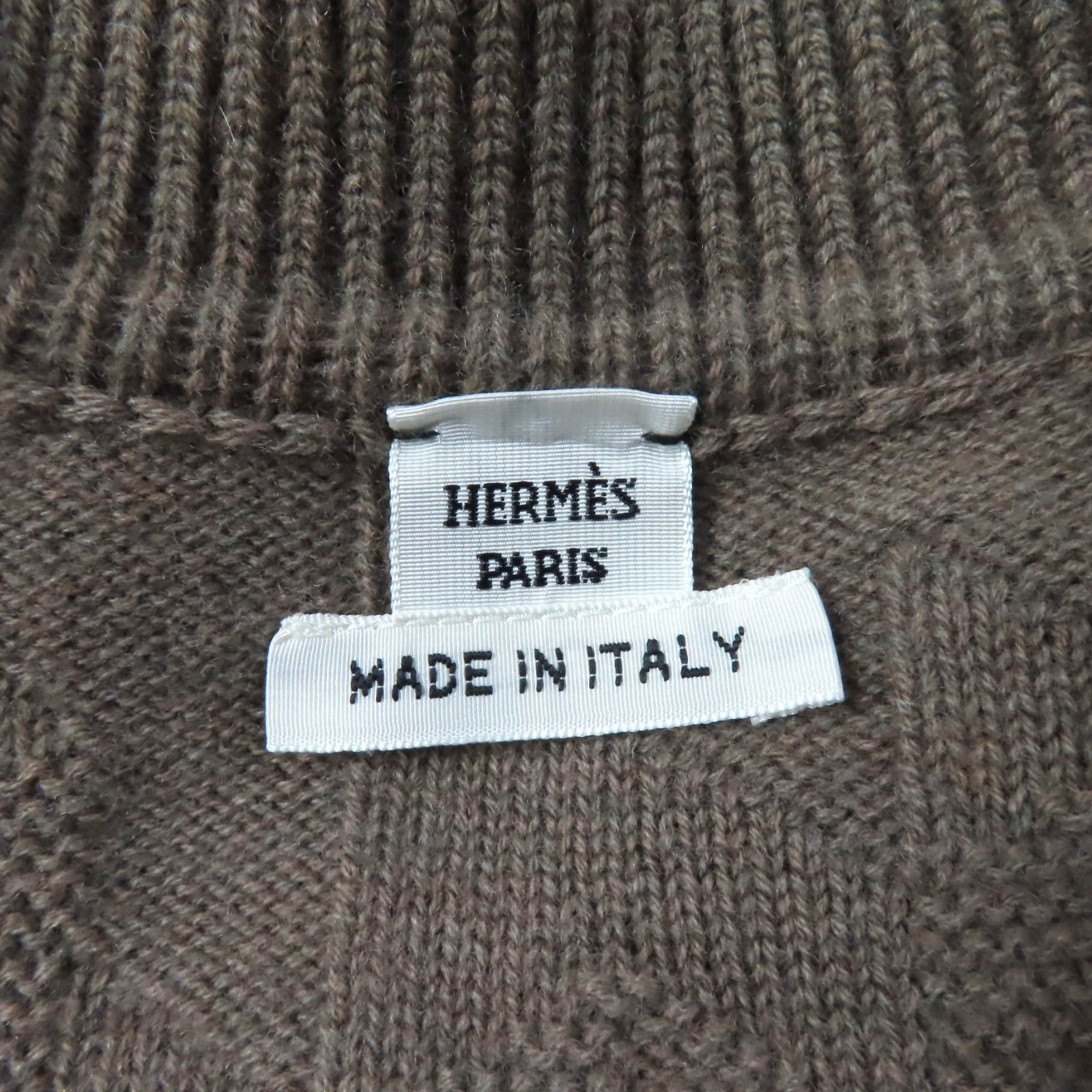 美品 HERMES エルメス ニット カシミヤ セーター ブルー系 38(M) H