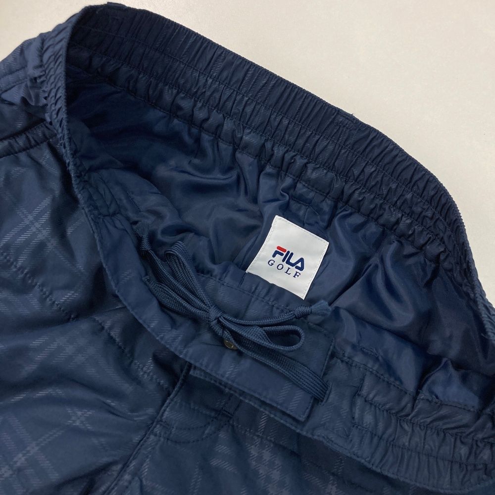 FILA GOLF 中綿入りチェックパンツ ネイビー FILA GOLF フィラゴルフ