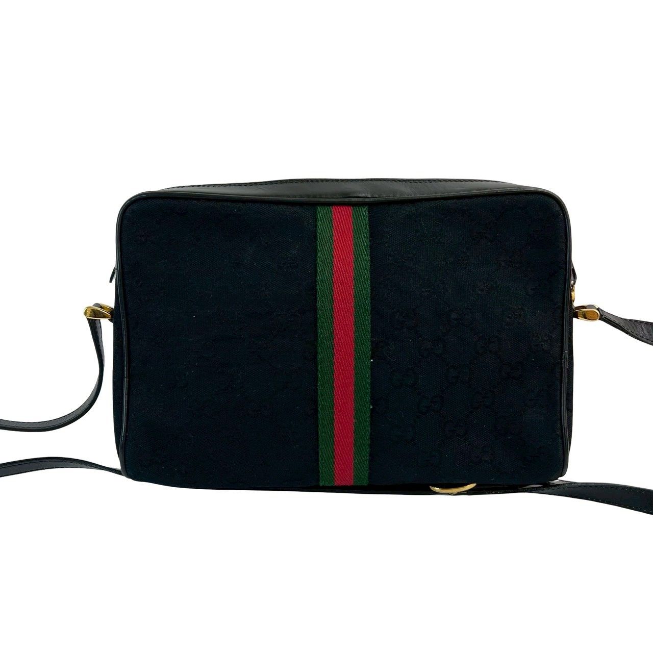 OLD GUCCI オールドグッチ ハンドバッグ シェリーライン ブラック GUCCI 極 美品 袋付 グッチ オールドグッチ ヴィンテージ