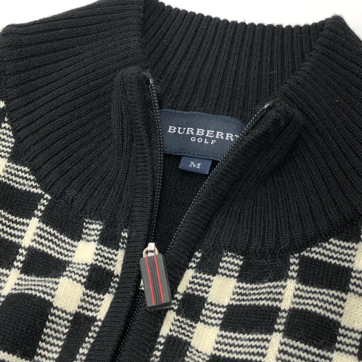 BURBERRY GOLF チェック柄 ジップアップ M 【公式通販】