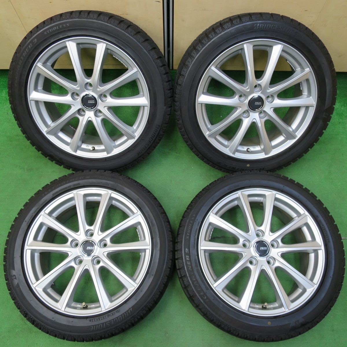 *送料無料* バリ溝！22年！キレイ！9.5分スタッドレス 215/50R17 ブリヂストン アイスパートナー2 PREO プレオ 17インチ PCD114.3/5H4082503イス