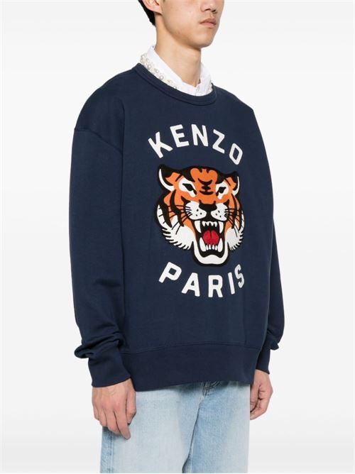 【KENZO】人気商品！ラッキータイガー コットンスウェットシャツ Kenzo Lucky Tiger スウェットシャツ | ブルー | FARFETCH JP