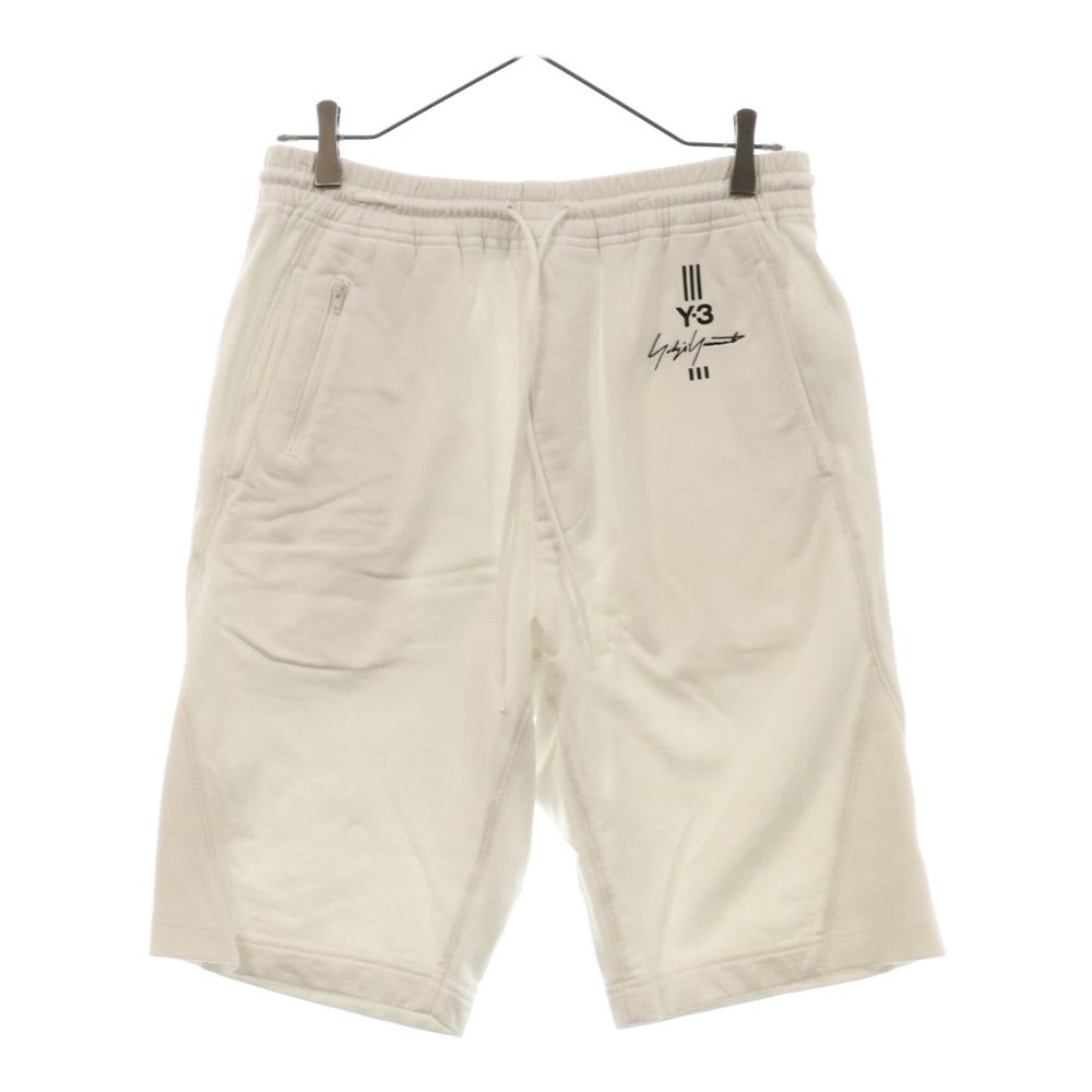 Y-3 (ワイスリー) 19SS NEW CLASSIC SHORTS IN CORE WHITE ロゴプリント刺繍スウェットイージーハーフパンツ  ショーツ ホワイト DY7195 - メルカリ