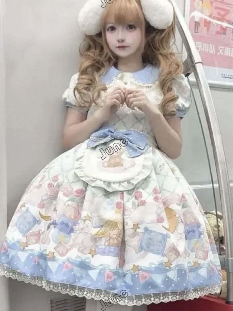 ロリータワンピース ひざ丈春夏デート女子会お出かけ
