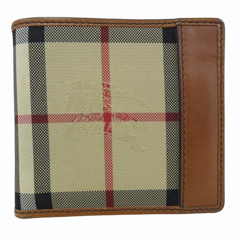 BURBERRY バーバリー ノバチェック 二つ折り財布（小銭入れあり