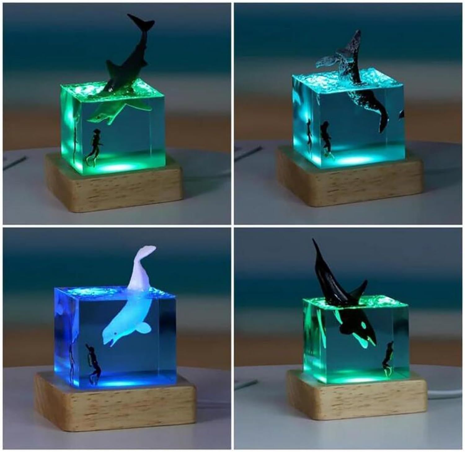 ミニ ナイトライト LED ランプ ライト 照明 USBケーブル付き台
