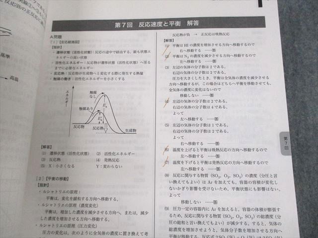 UU12-100 鉄緑会 高2 化学基礎講座/問題集/第1/2部 テキスト通年セット 2021 計4冊 43M0D