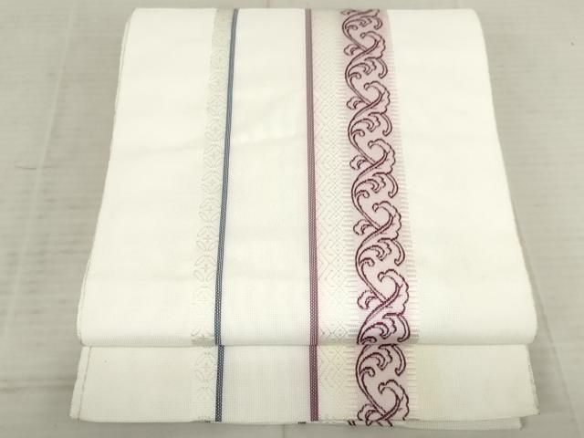 平和屋着物▽夏物 名古屋帯 帯反物 作家物 紫陽花 アジサイ 逸品 未使用