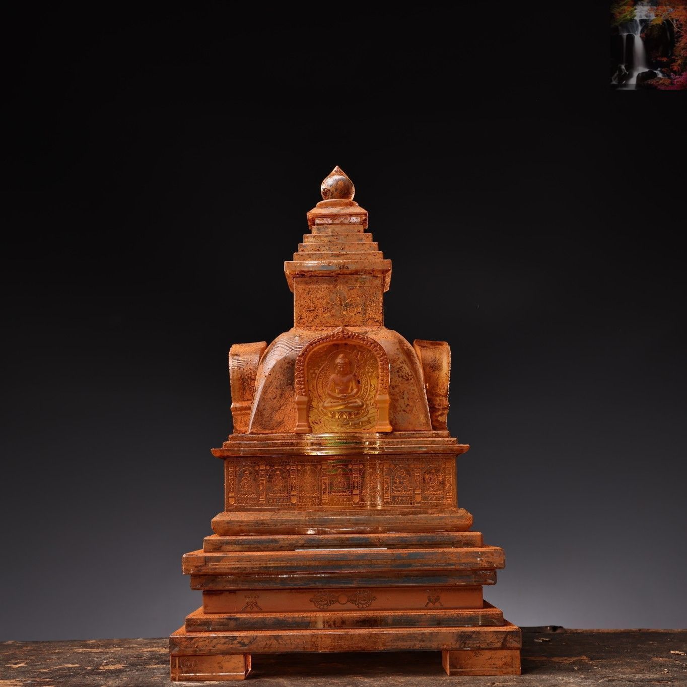 旧家蔵出し 古寺地宮出土 活仏銘文 水晶仏塔 舍利塔 供養品 古美術品 収集家lljh