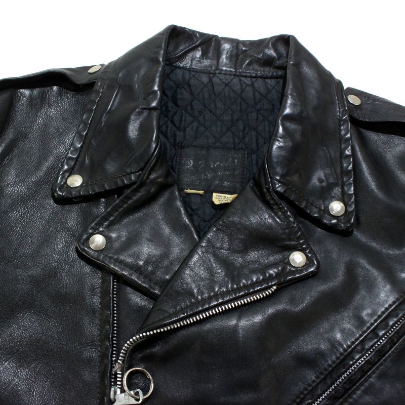 70sビンテージ ダブルライダースジャケット 70s vintage レザー ダブルライダースジャケット メンズ Lサイズ