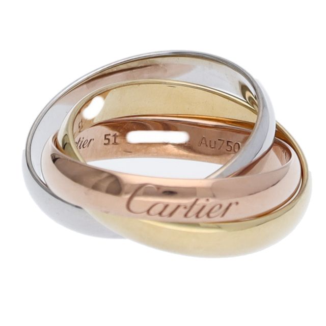 カルティエ トリニティリング 現行品 B4052753(#11) K18/3カラー  