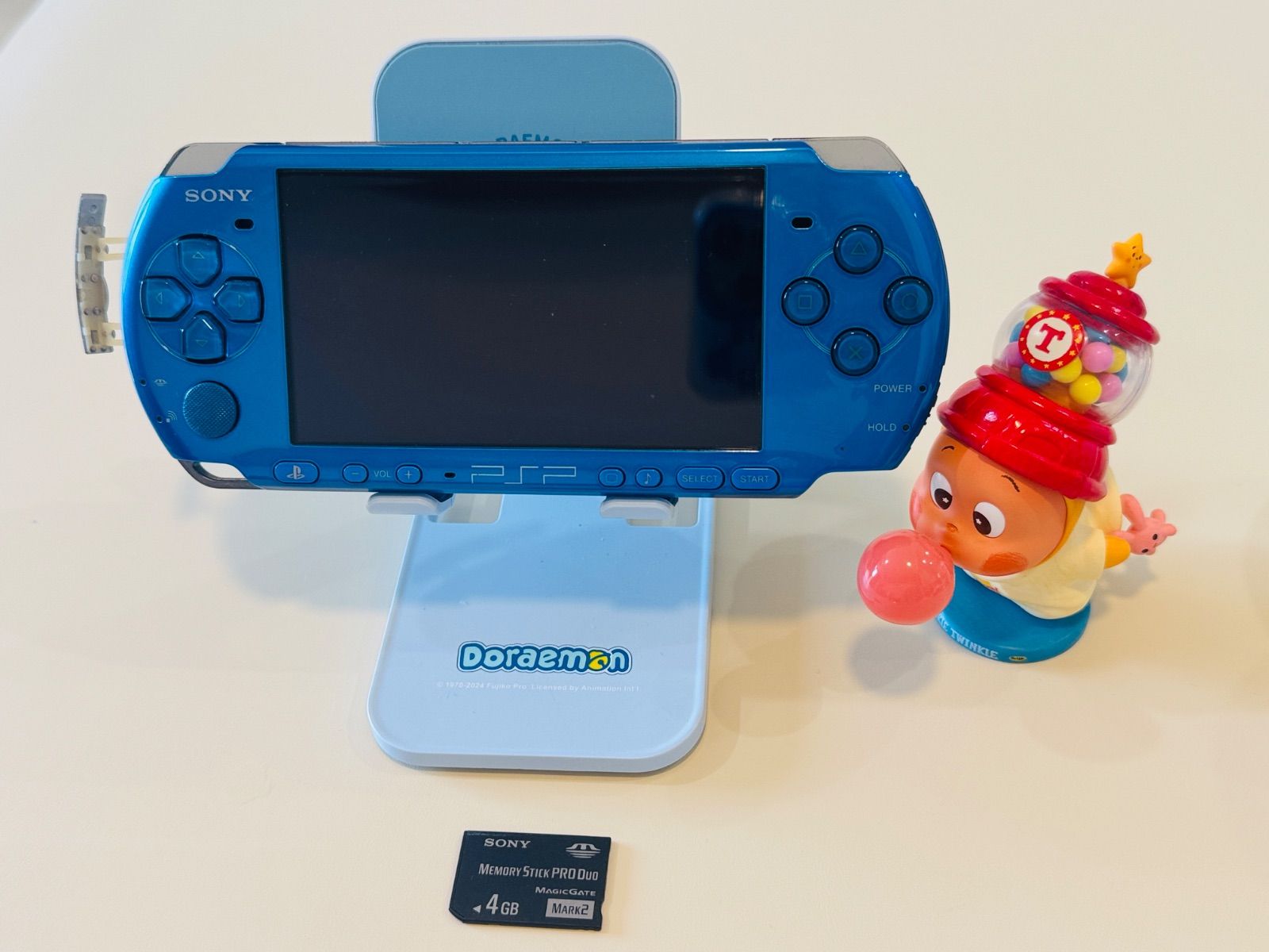 SONY PSP-3000 本体 ブルー メモリ5GB付属 動作 済み
